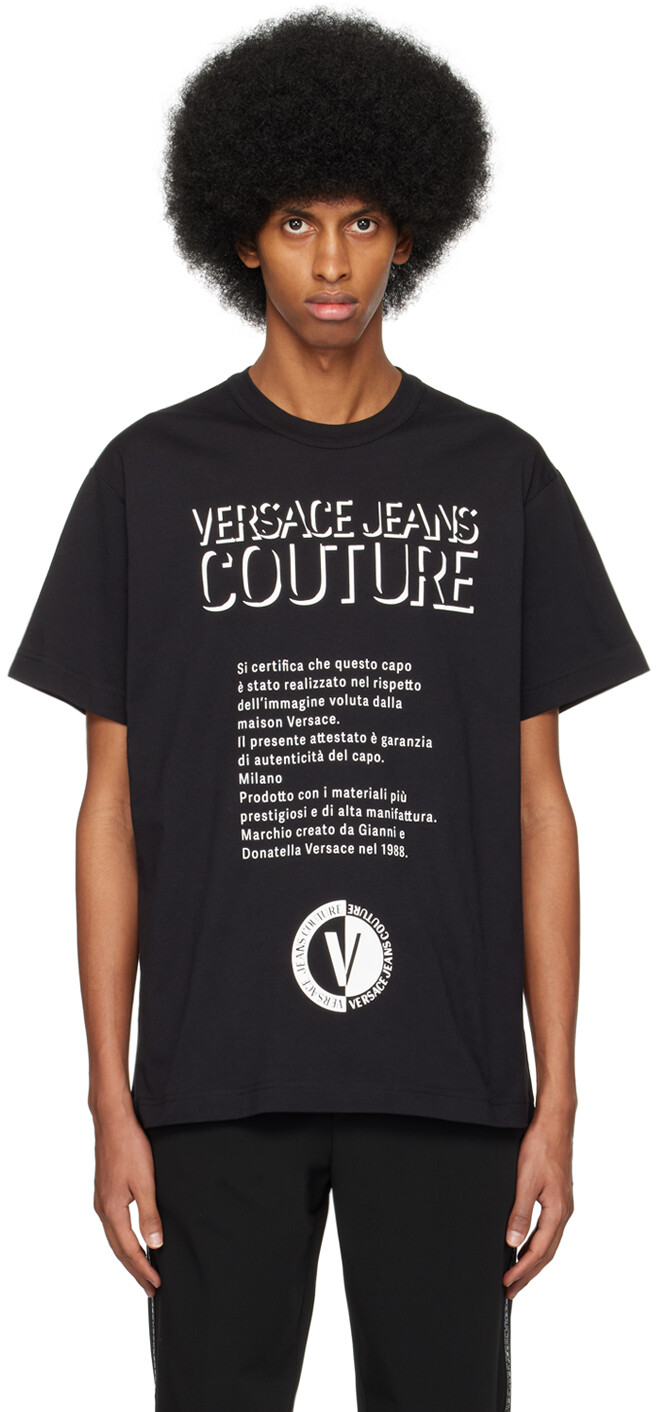 

Футболка Versace Jeans Couture, чёрный, Черный