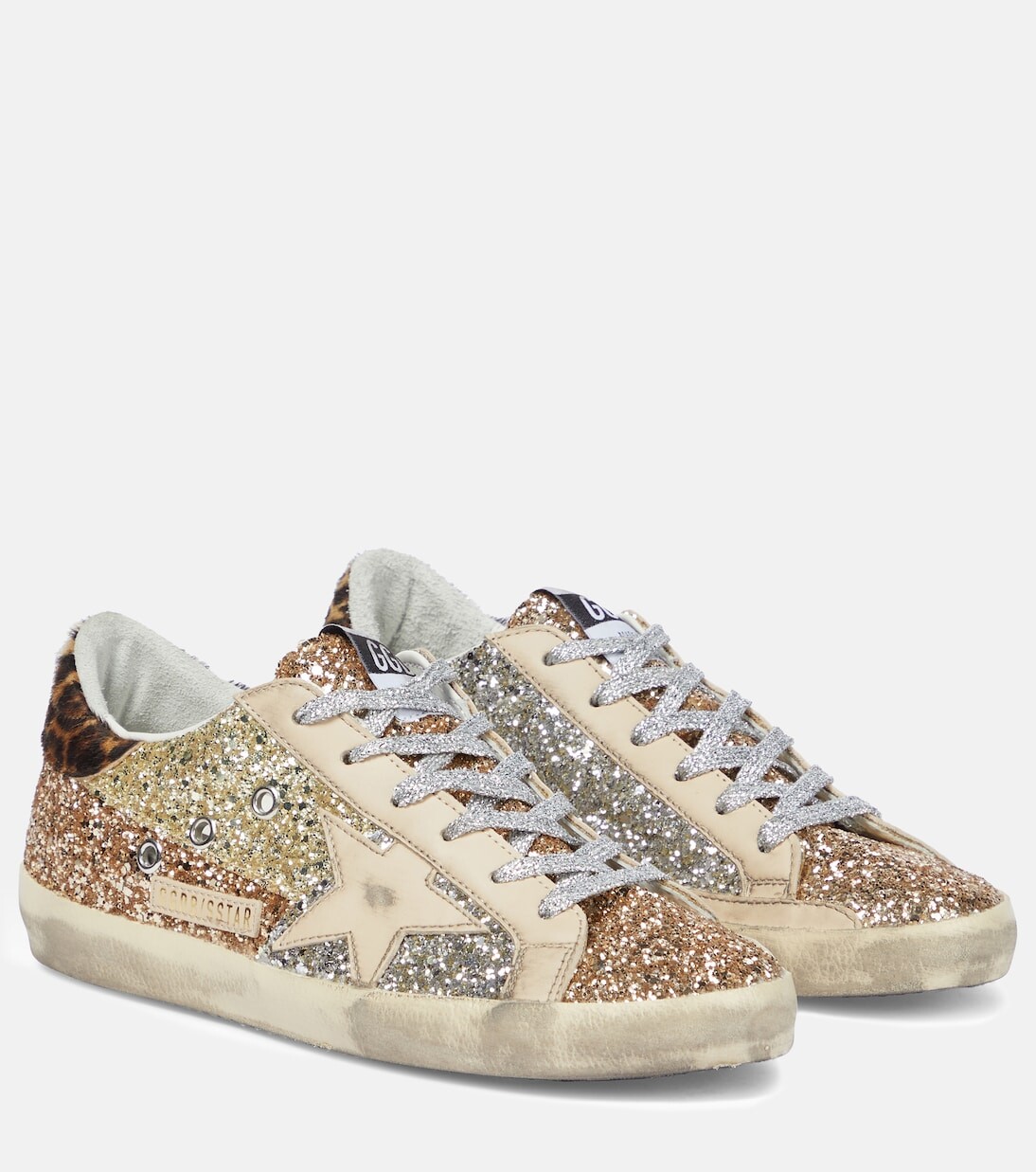 

Кроссовки superstar с блестками Golden Goose, металлический