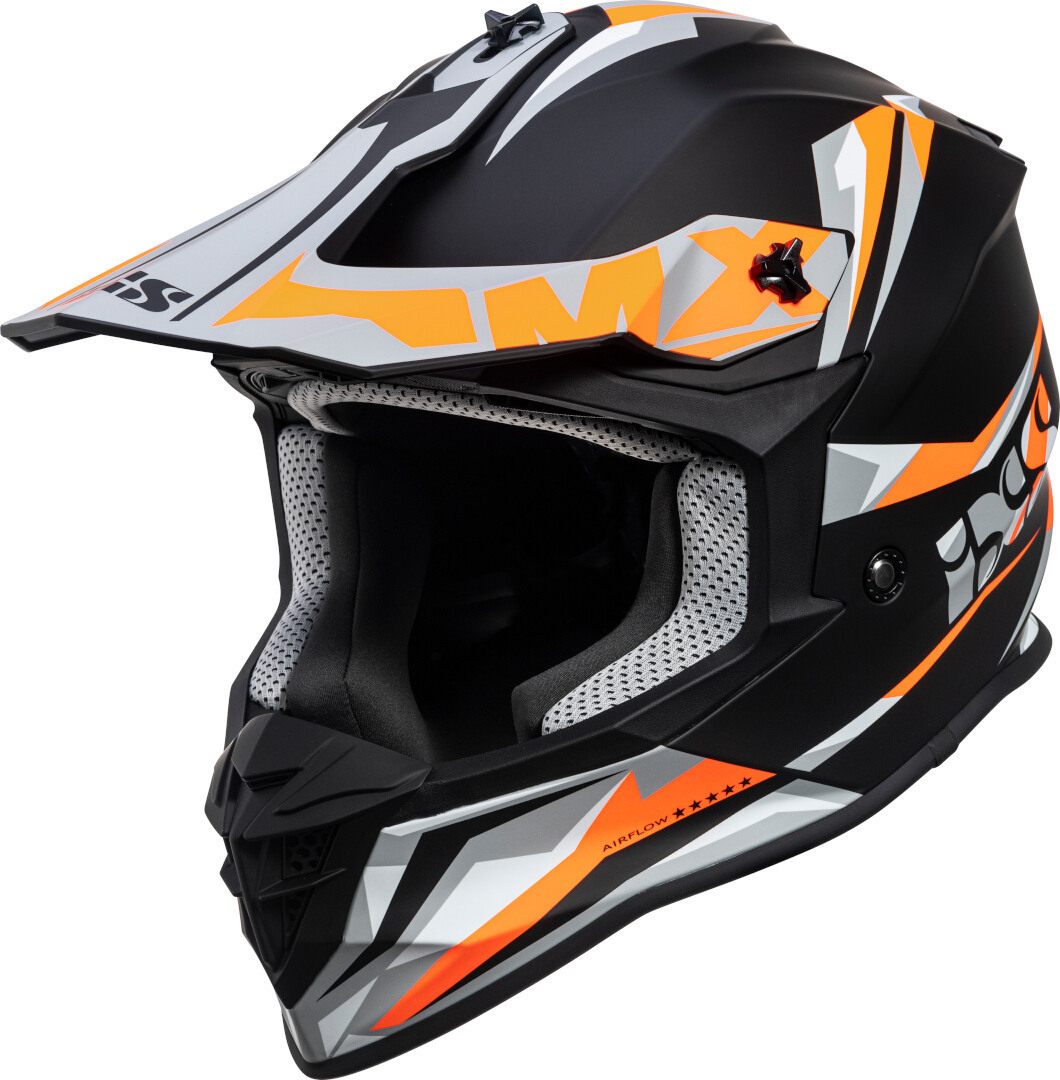 Шлем IXS 362 2.0 для мотокросса, черно-оранжевый
