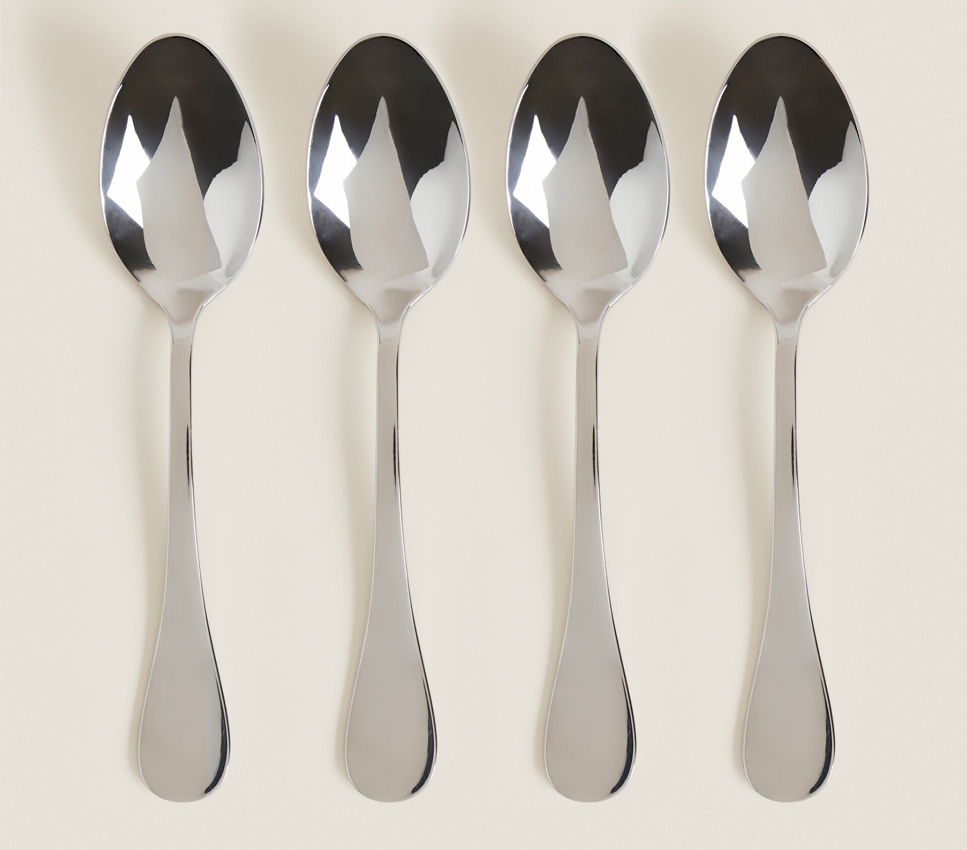 Набор ложек Zara Home 4-piece Classic Spoon, 4 шт, серебристый