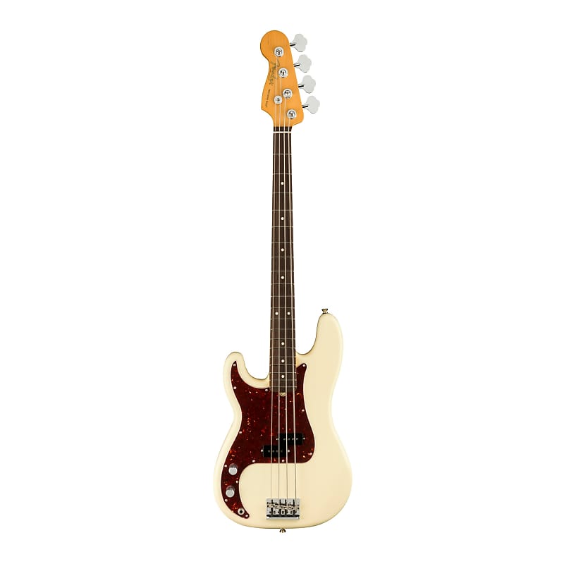 Fender American Professional II Precision Bass 4-струнная электрогитара, левша, гриф из палисандра (олимпийский белый) Fender American Professional II Bass 4-String Guitar Left-Handed (Olympic White)