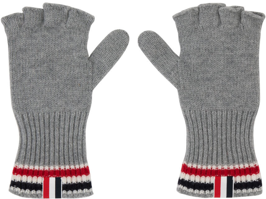

Серые трансформируемые перчатки Aran Thom Browne