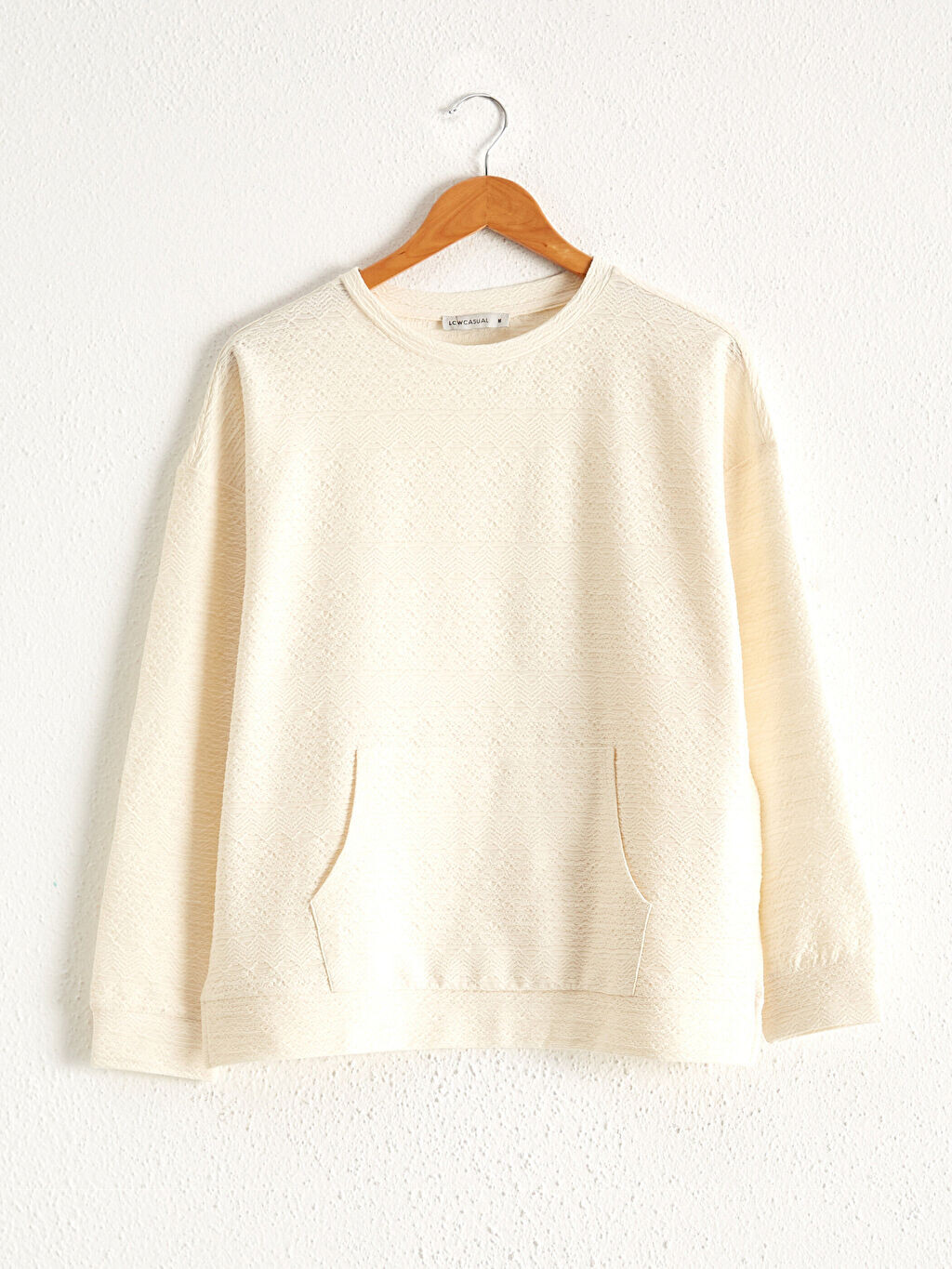

Однотонная толстовка с круглым вырезом LCW Casual