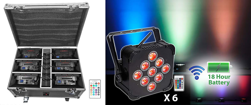 Rockville BEST PACK 60 (6) Черный Аккумуляторный прожектор+Беспроводной DMX+Чехол для зарядки BEST PACK 60 Black