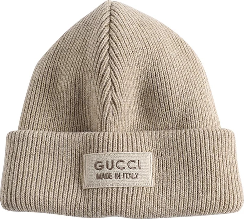 Шапка Gucci Patch, бежевый шапка бини gucci patch темно синий