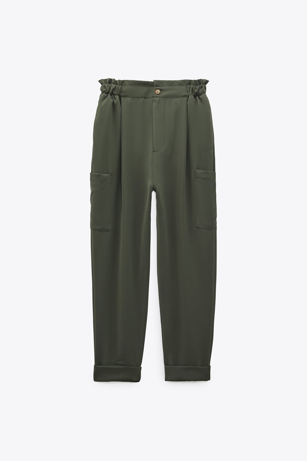 

Брюки Zara Baggy Cargo, мягкий зеленый