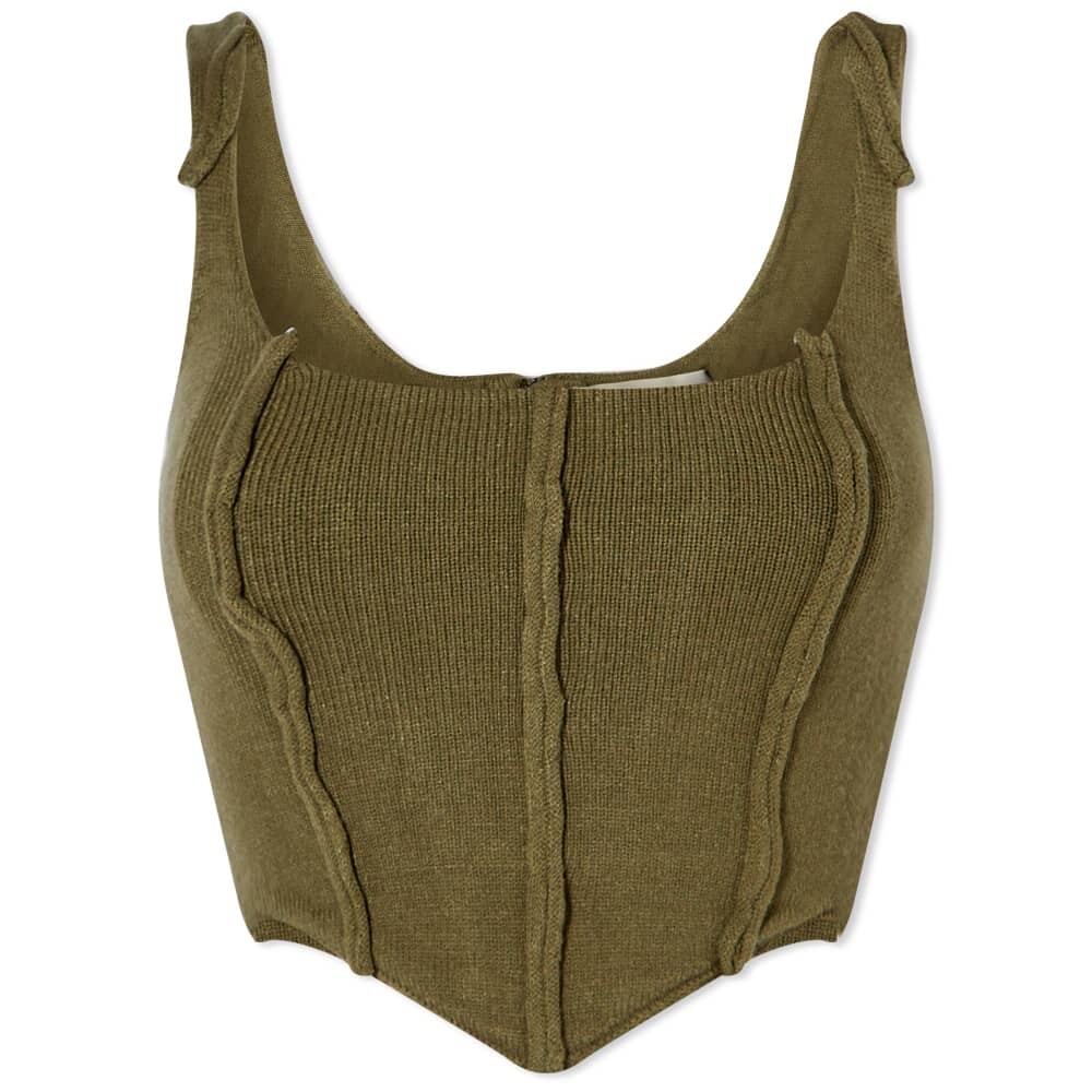 

Футболка Danielle Guizio Knit Seamed Corset, Коричневый