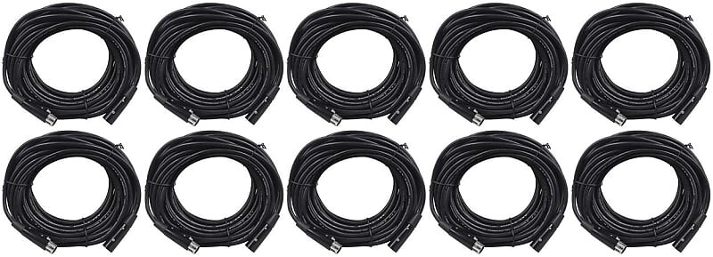 

10 Rockville RDX5M50 50-футовые 5-контактные штыревые и гнездовые кабели освещения DMX, 100% медь (10) RDX5M50