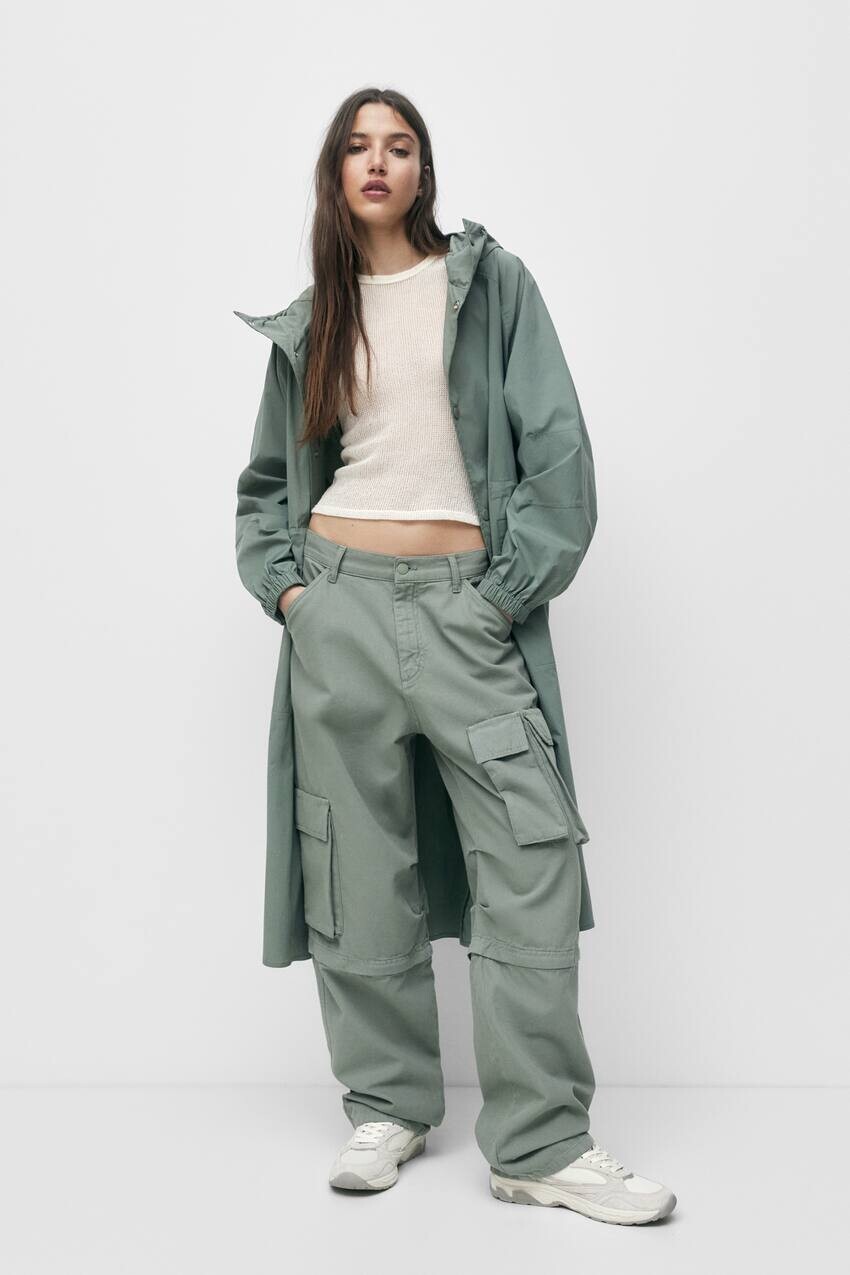 

Съемные брюки-карго - ограниченная серия Pull&Bear, зеленый