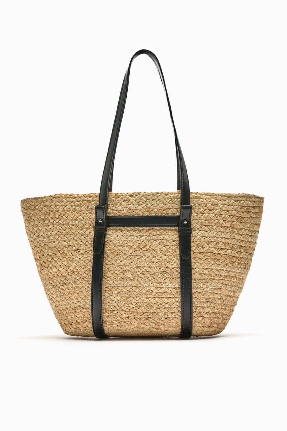 

Сумка-тоут Zara Jute, черный/бежевый