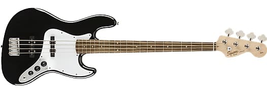 Бас-гитара Squier Affinity Series Jazz Bass — черный с накладкой на гриф Laurel - фото