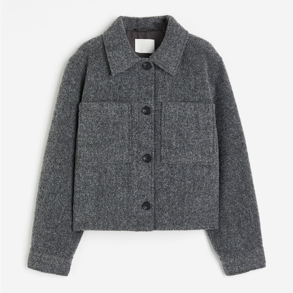 Куртка Wool-blend, темно-серый H&M