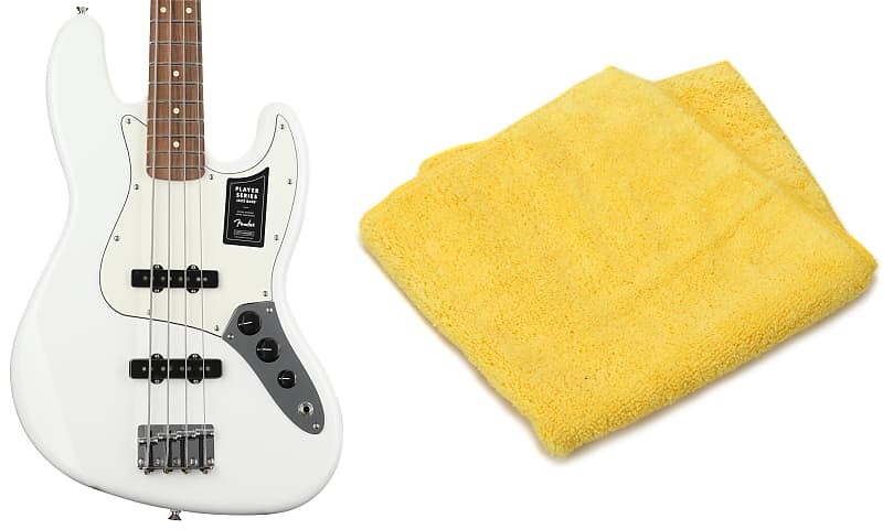 

Fender Player Jazz Bass - полярно-белый с Pau Ferro Накладка на гриф в комплекте с двухсторонней сверхмягкой тканью для полировки из микрофибры Fender 0149903515=1 0990524000=1