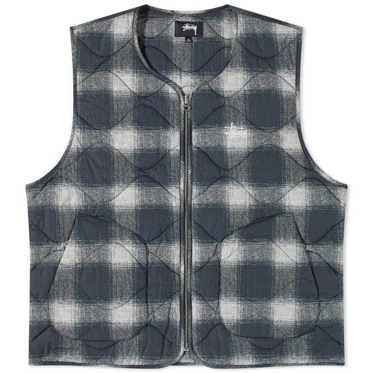

Жилет Stussy Plaid Nylon Liner, черный