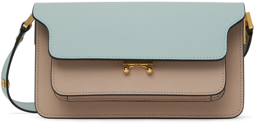 

Синяя и темно-серая сумка East West Trunk Bag Marni, Синий