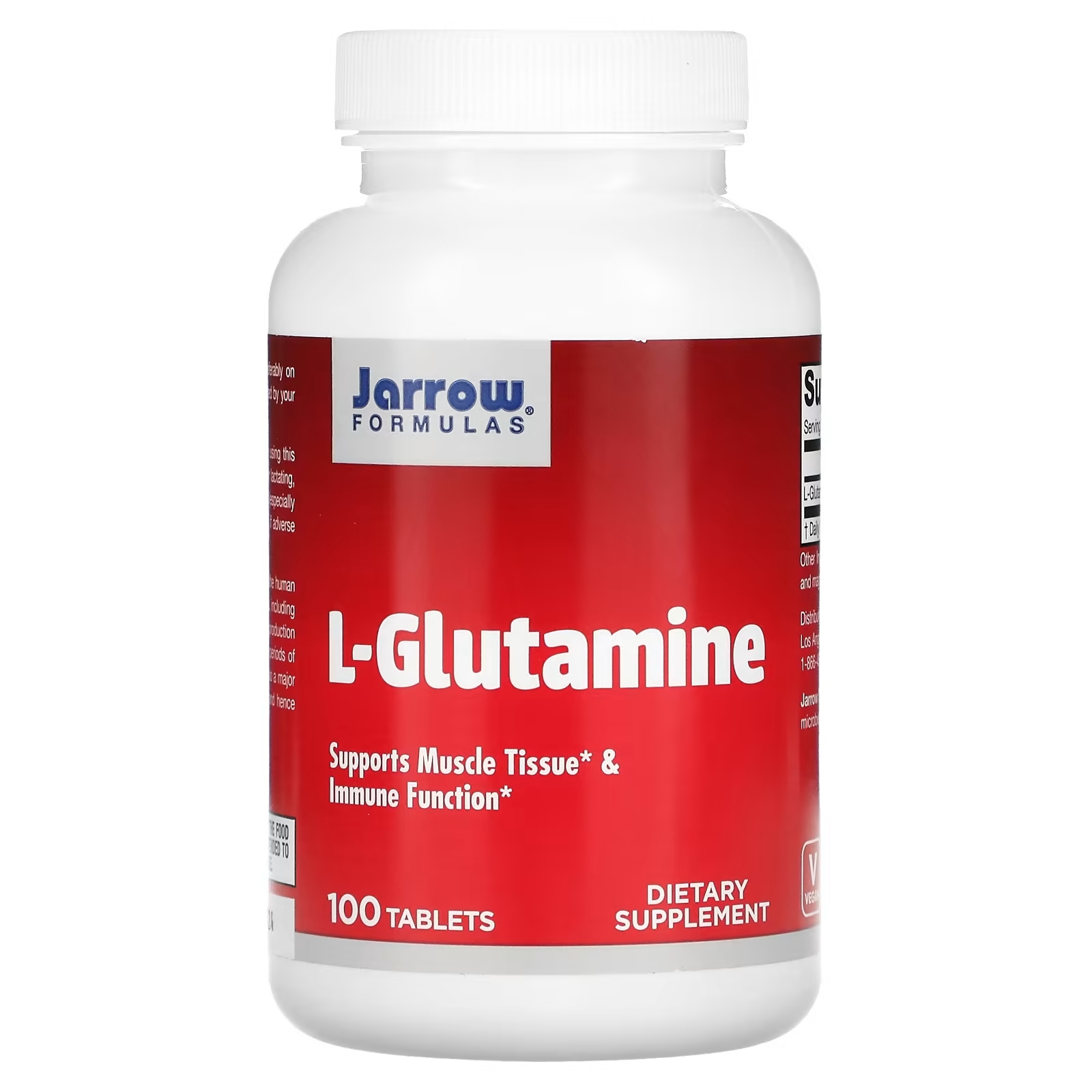 Jarrow Formulas L-глутамин 1000 мг, 100 таблеток
