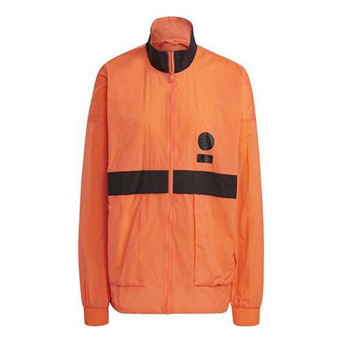 цена Куртка Adidas Zipper Big Pocket Contrasting Colors Sports Orange Yellow, Оранжевый