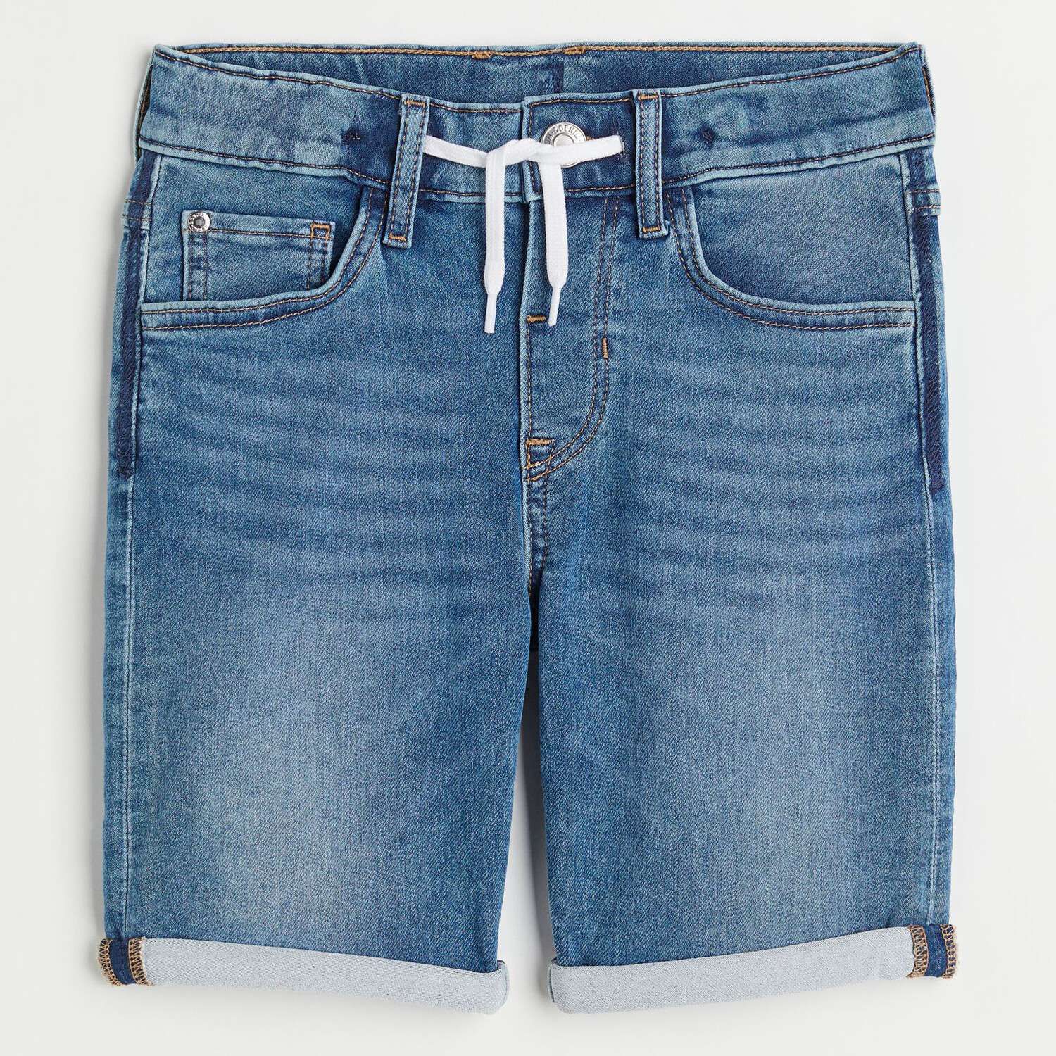 

Супермягкие шорты узкого кроя H&M Denim, синий