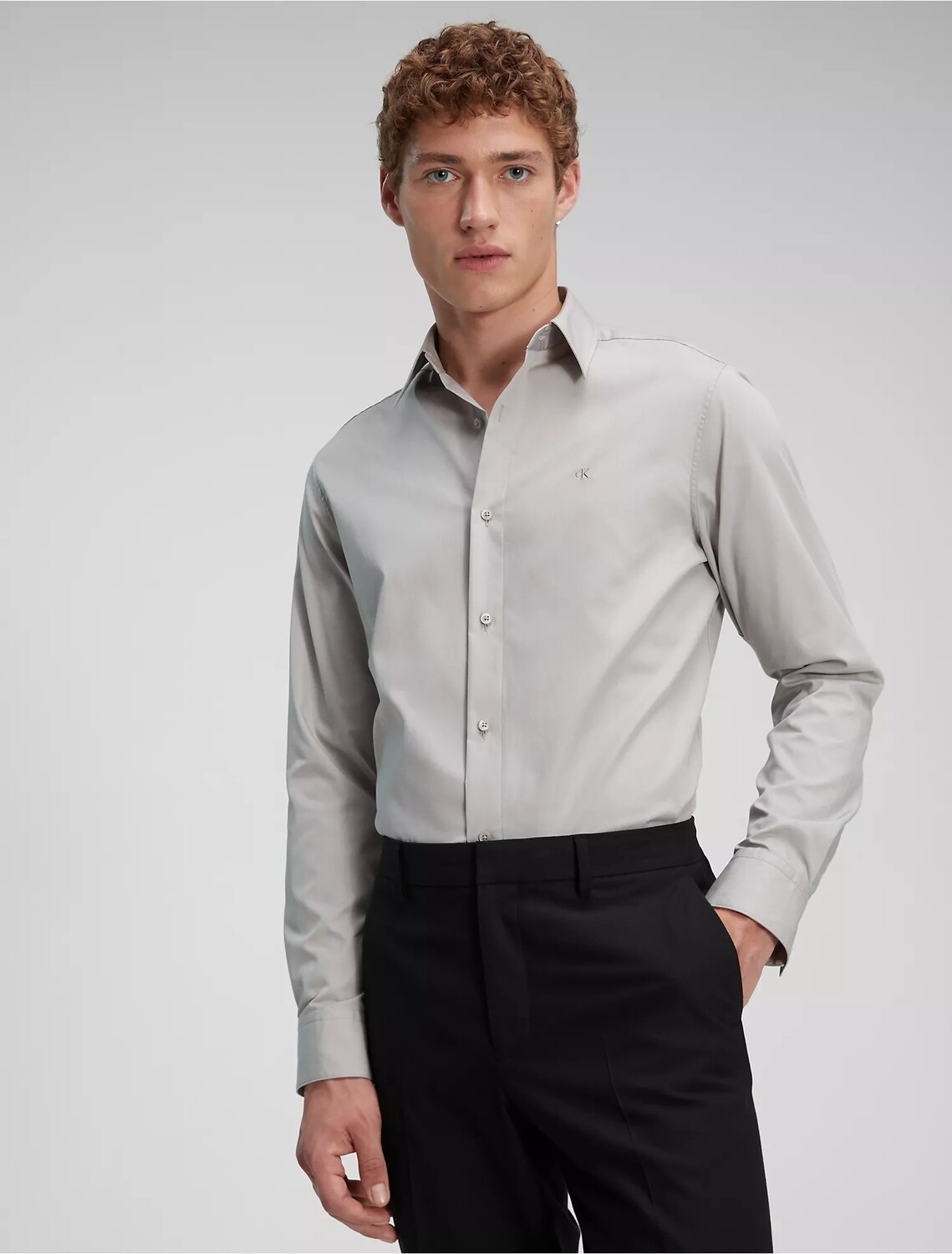 

Рубашка Calvin Klein Casual, серый