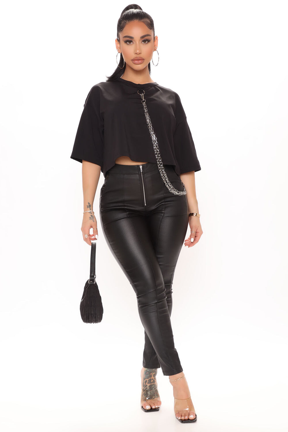 

Брюки скинни Fashion Nova YP4557, черный