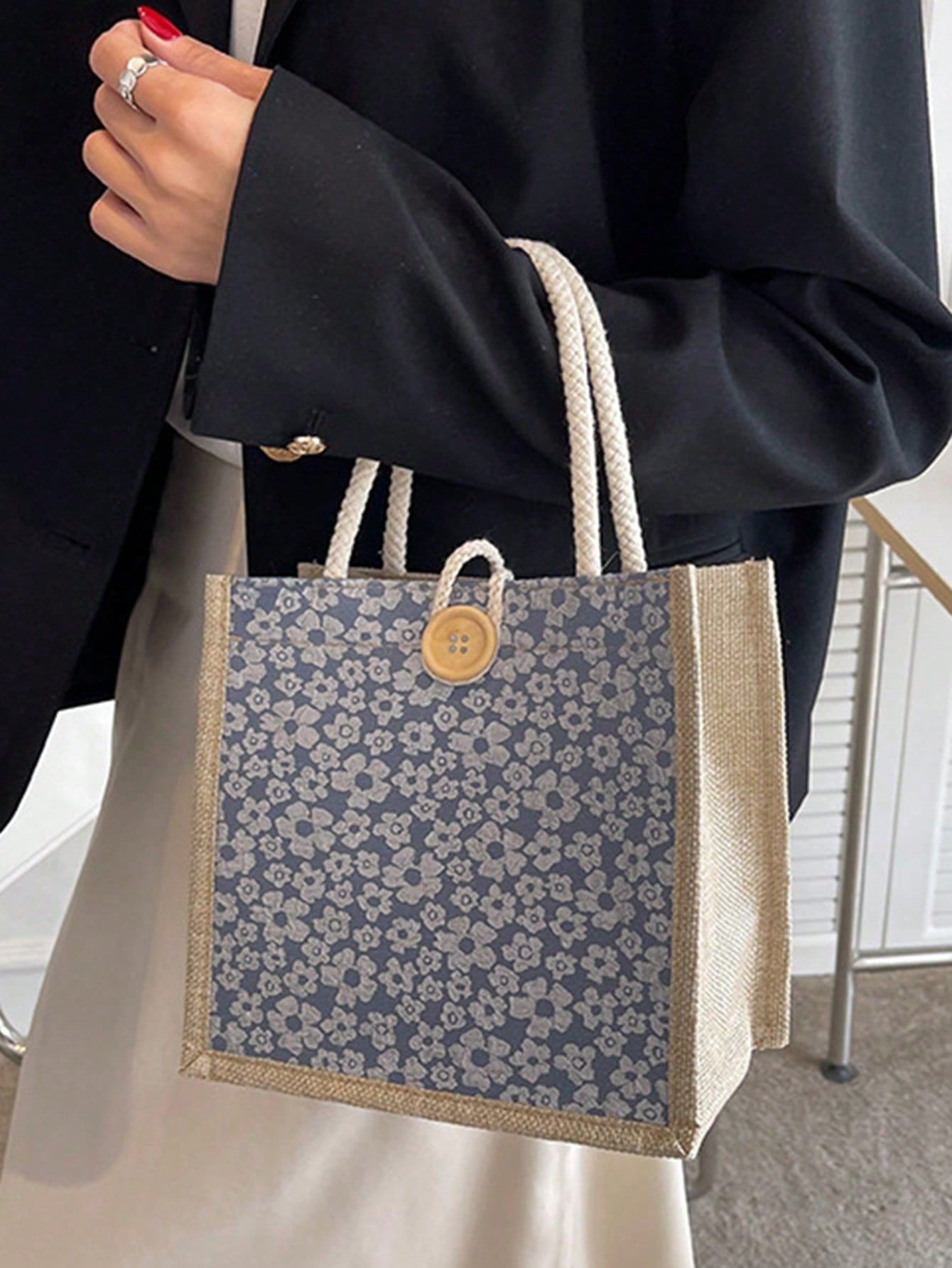 Льняная сумка, модная универсальная сумка для покупок, многоцветный
