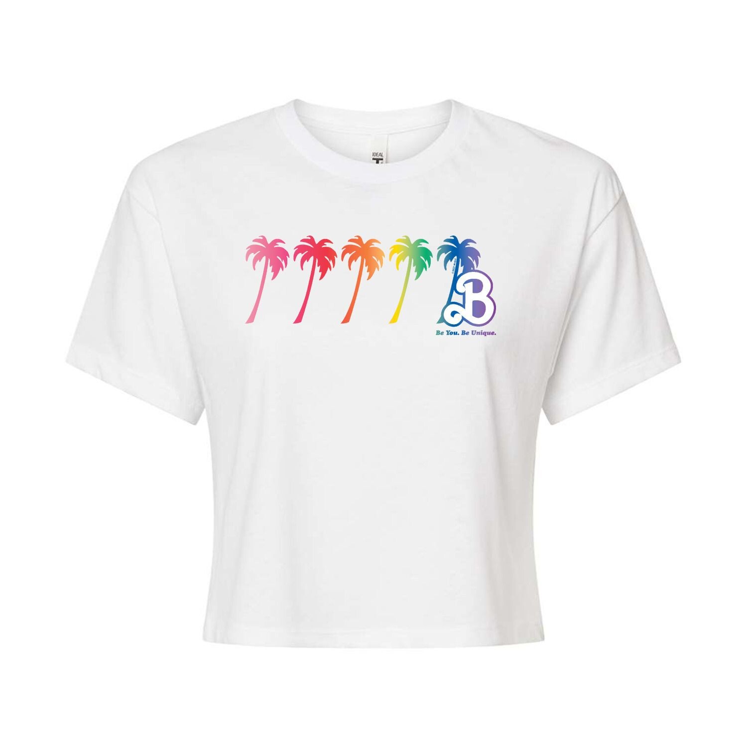 

Укороченная футболка Juniors' Barbie Palm Tree Barbie, белый
