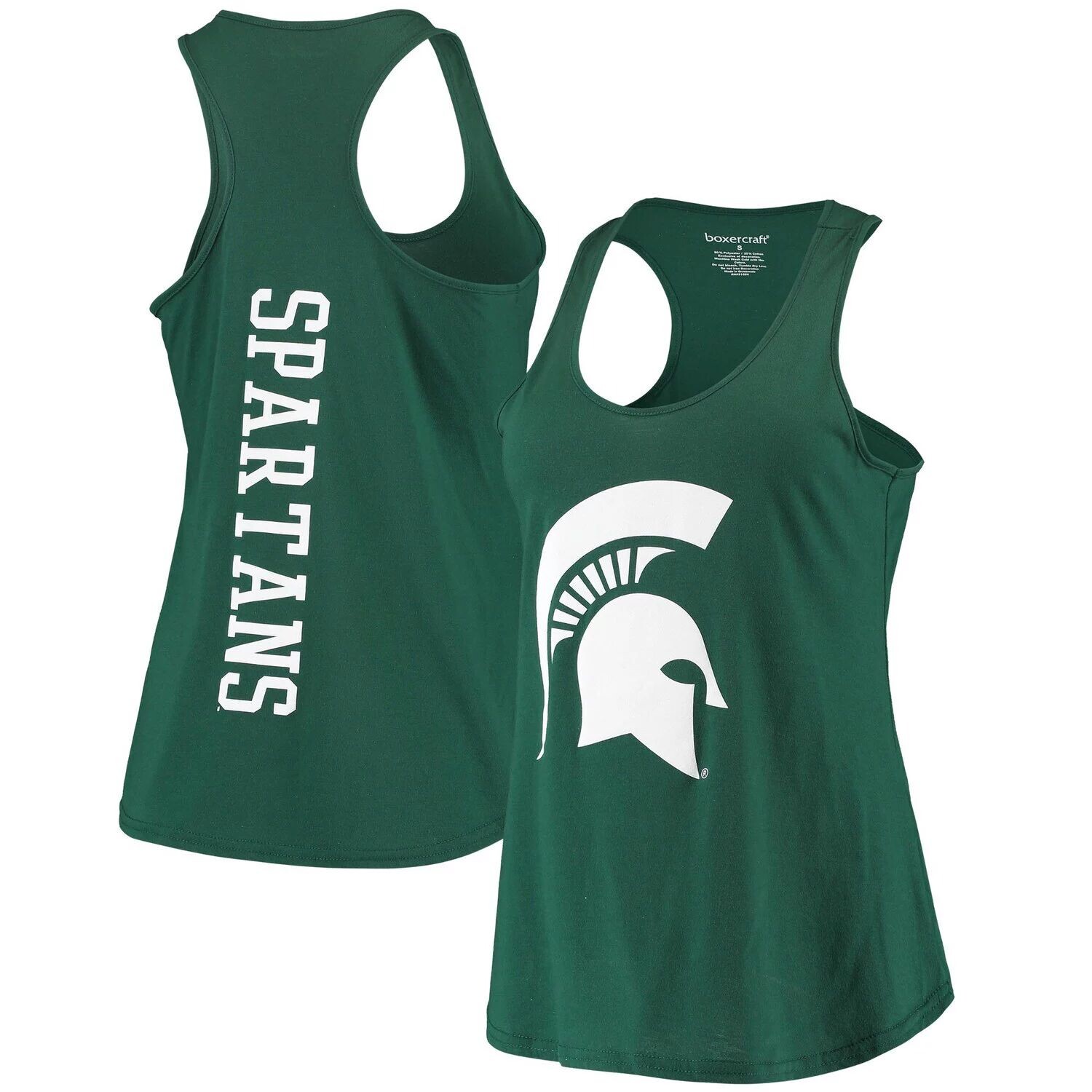 

Женская зеленая майка Michigan State Spartans Essential 2-Hit Racerback, Зеленый