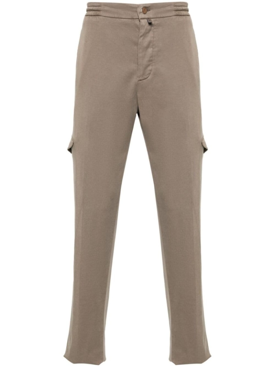 

Kiton зауженные брюки с кулиской, коричневый