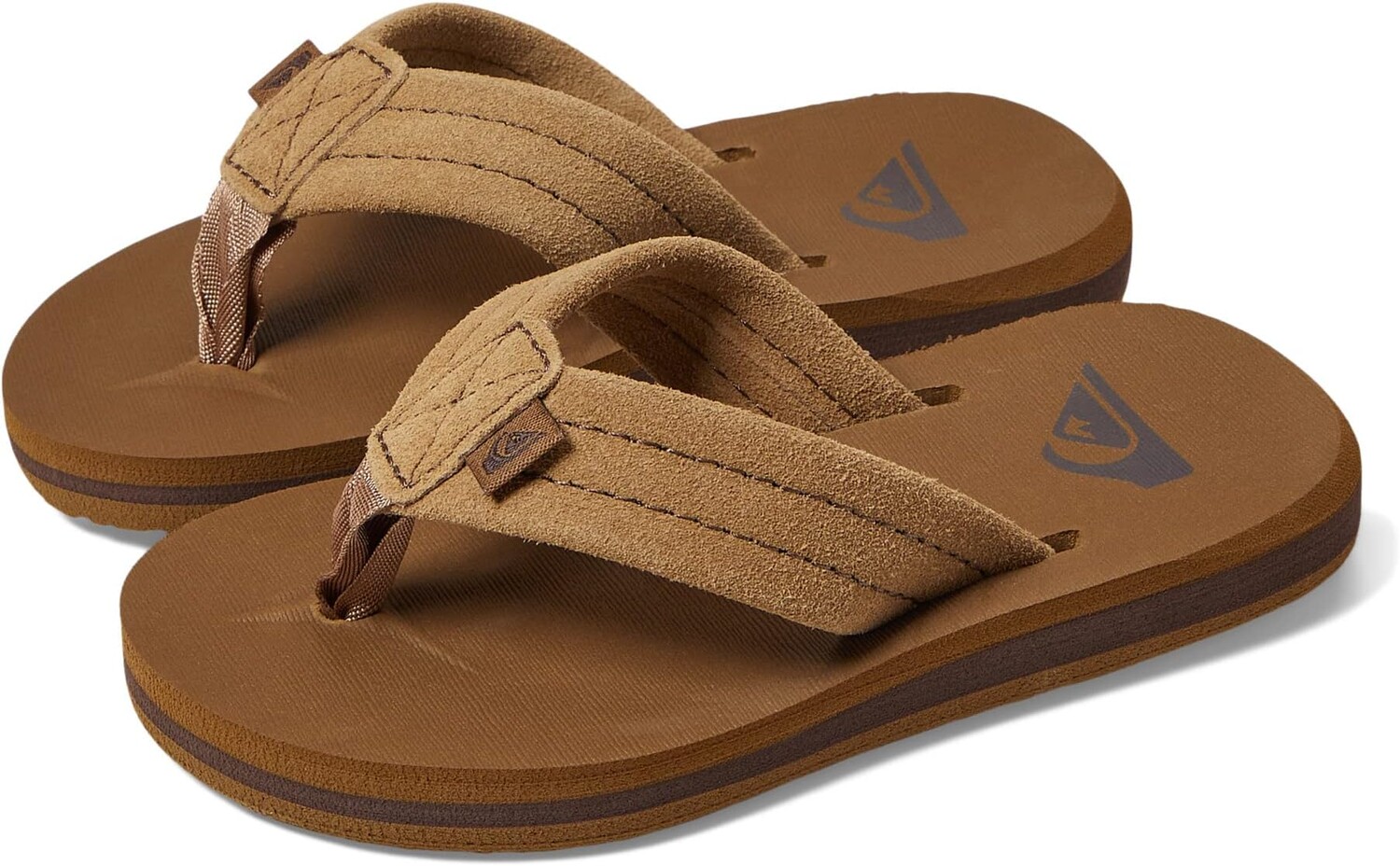 

Шлепанцы Quiksilver Kids Carver Suede Core Flip Flops Quiksilver, цвет Tan 1