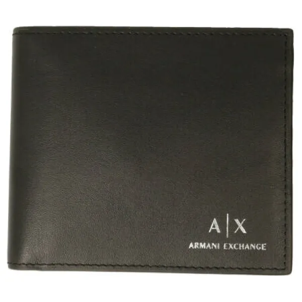 

Кожаный кошелек Armani Exchange, черный