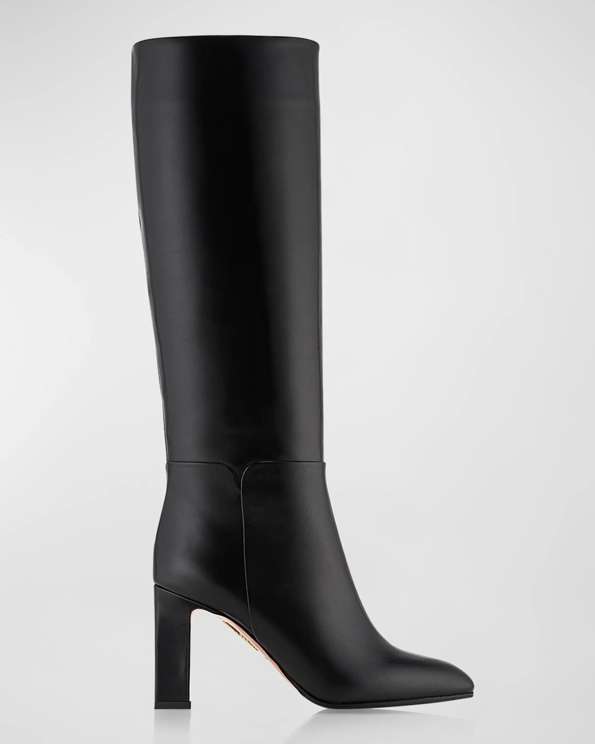 

Высокие сапоги Sellier из телячьей кожи Aquazzura, цвет Black