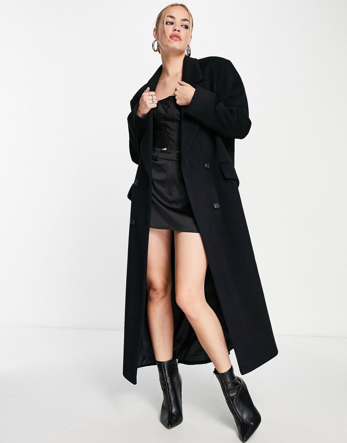 

Черное пальто для пап ASOS DESIGN, Черный