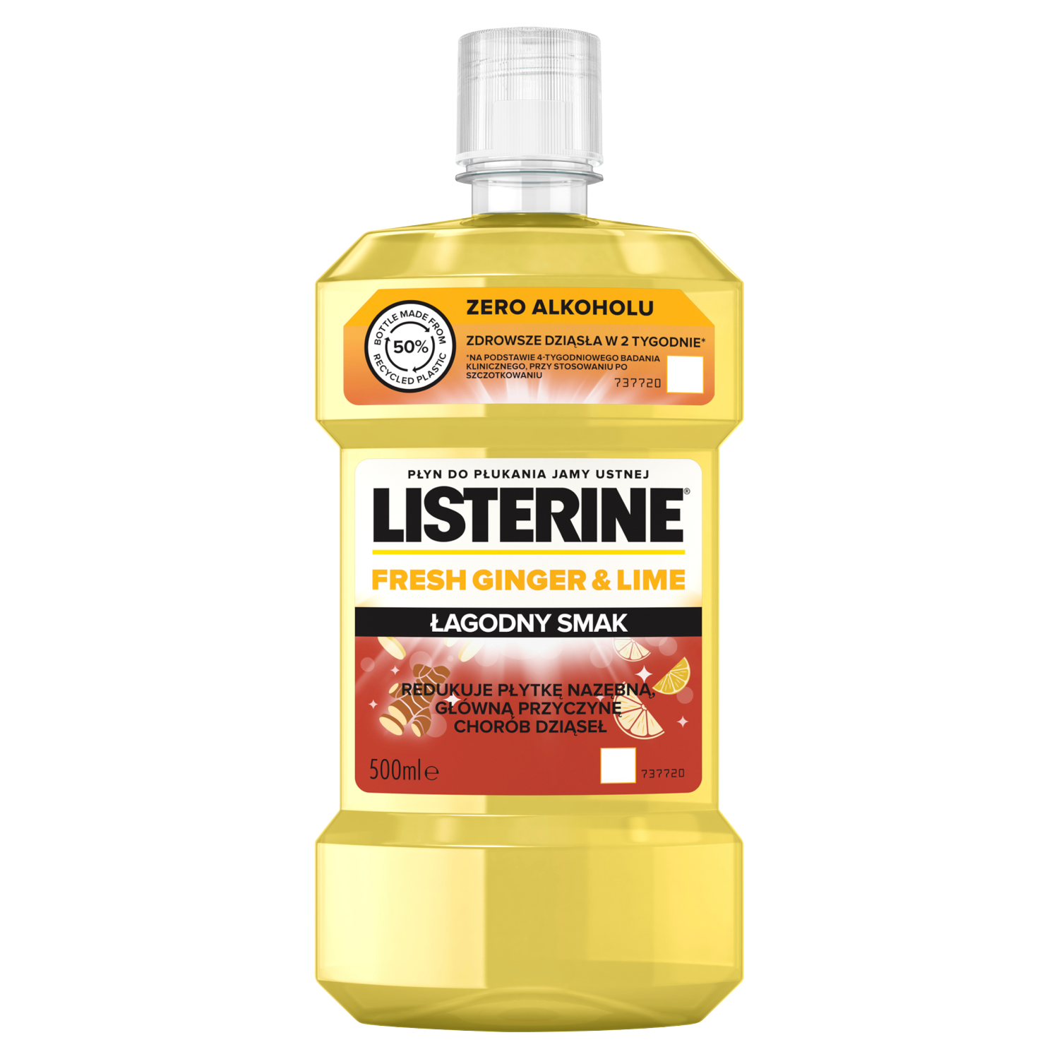 цена Listerine Ginger&Lime жидкость для полоскания рта, 500 мл