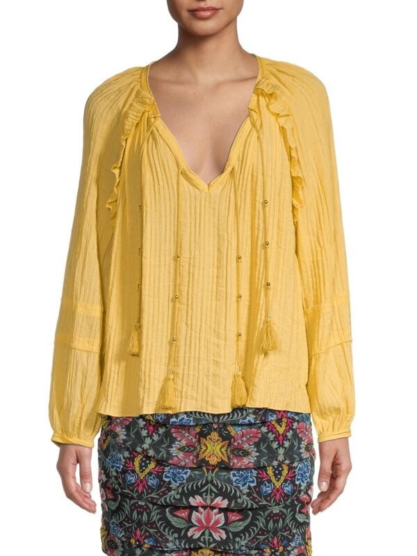 

Топ charlize с v-образным вырезом Rebecca Minkoff Yellow