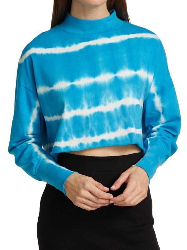 

Топ NSF Refraction с воротником - стойкой, stripe dye