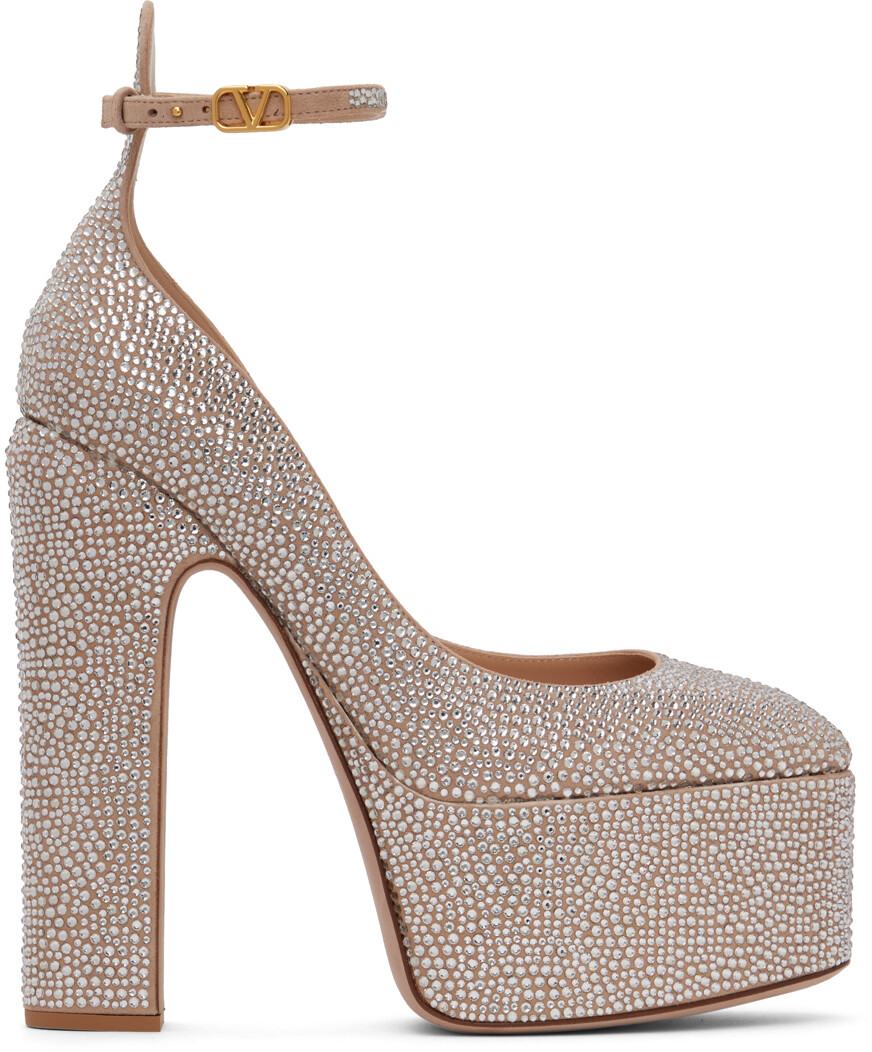 

Серебряные туфли на платформе Tan-Go Valentino Garavani