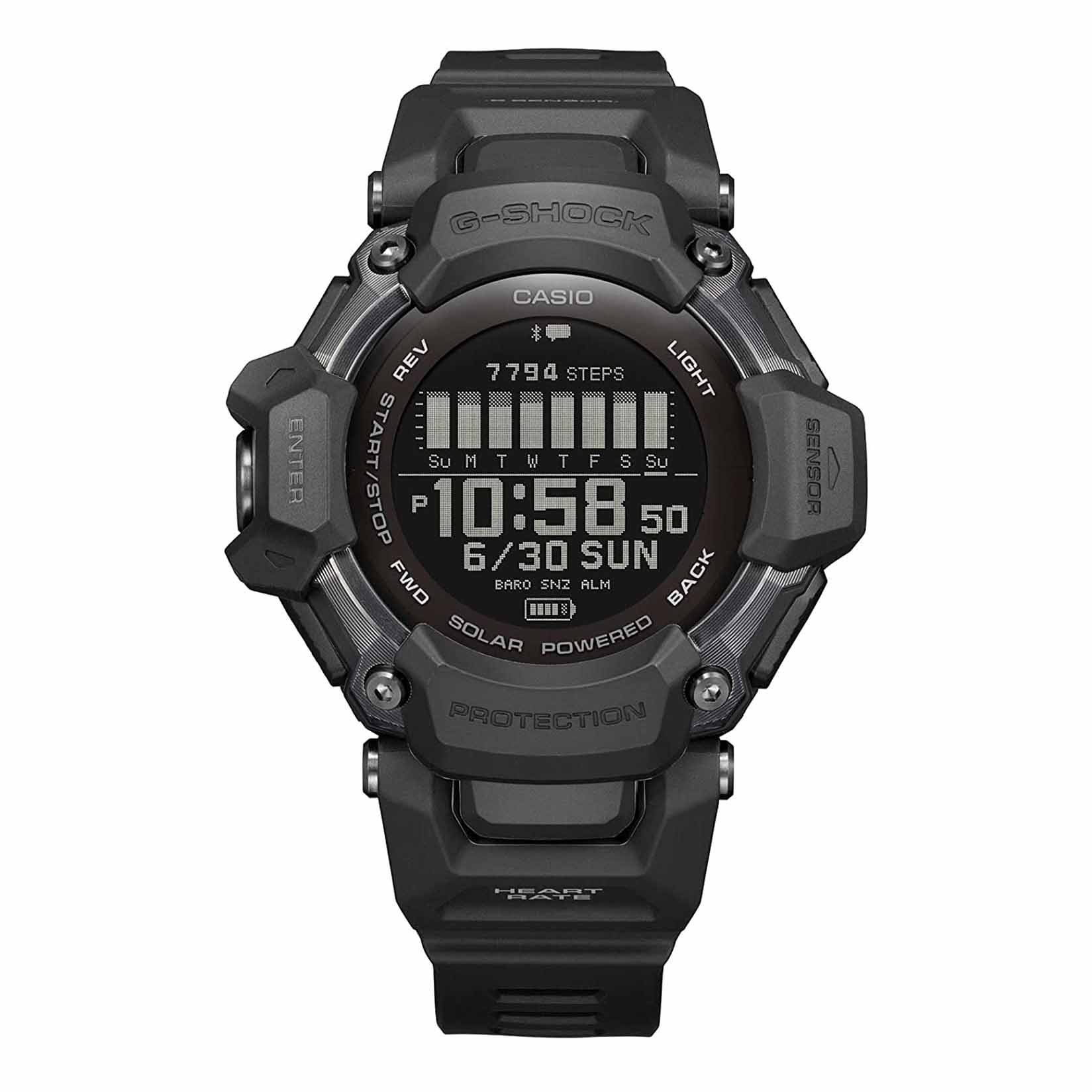 Умные часы Casio G-Shock GBD-H2000, черный наручные часы casio g shock gbd h2000 1b черный