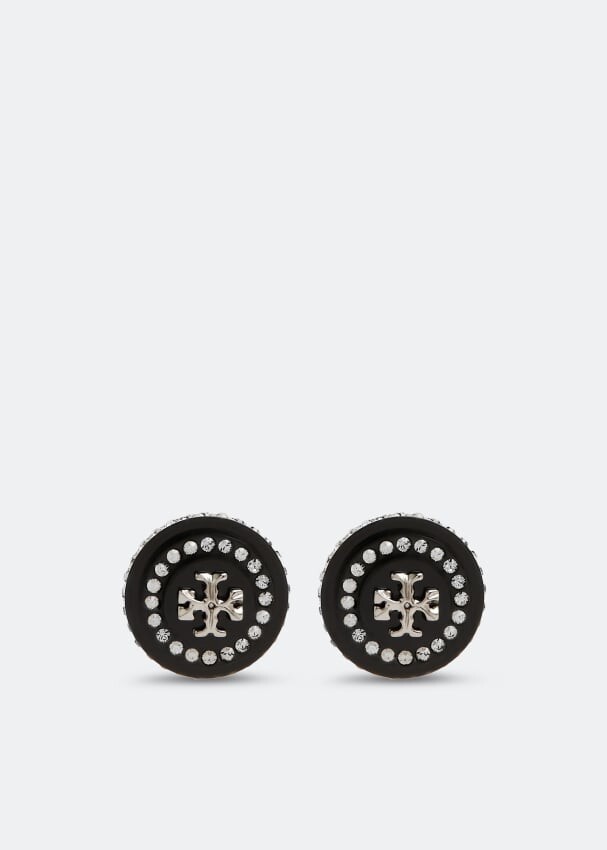 

Серьги TORY BURCH Roxanne crystal stud earrings, черный