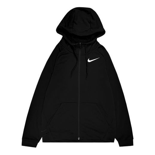 куртка nike zipper cardigan casual sports fleece lined hooded jacket black черный Куртка Nike Sports Training Casual Knit hooded Zipper Jacket Black, черный
