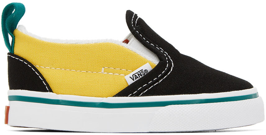 

Детские черно-красные кроссовки Slip-On с V-образным вырезом Vans