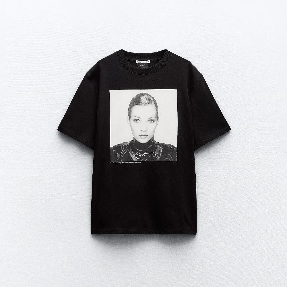 

Футболка Zara Kate Moss Iconic Images, черный