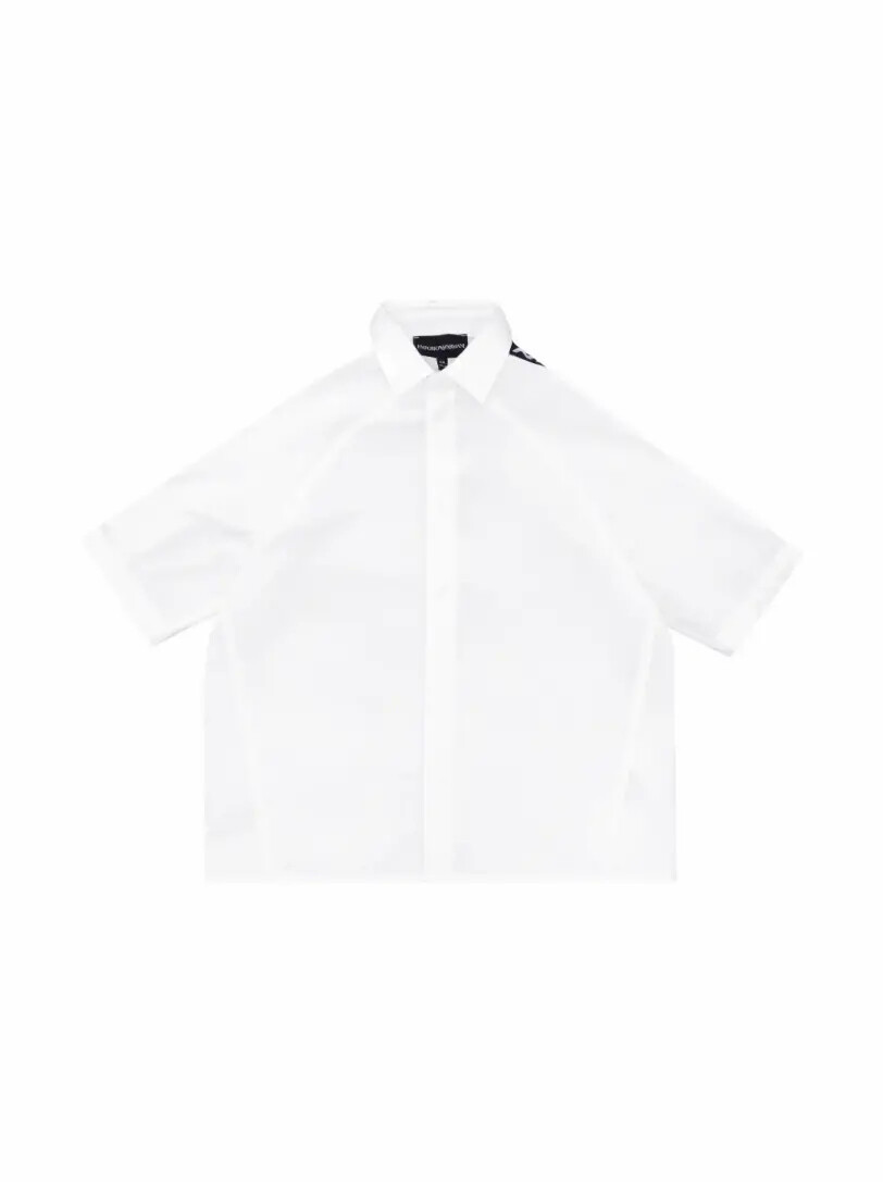 

Хлопковая рубашка с лампасами EMPORIO ARMANI