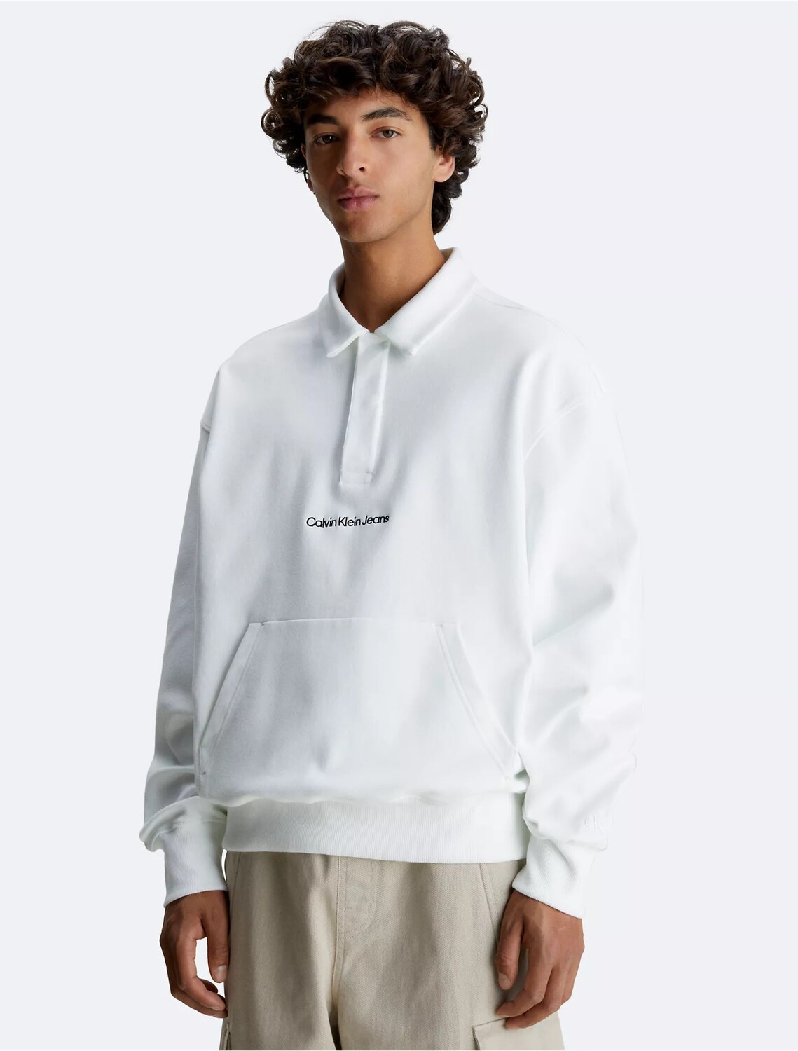 

Свитшот Calvin Klein Relaxed Rugby, белый