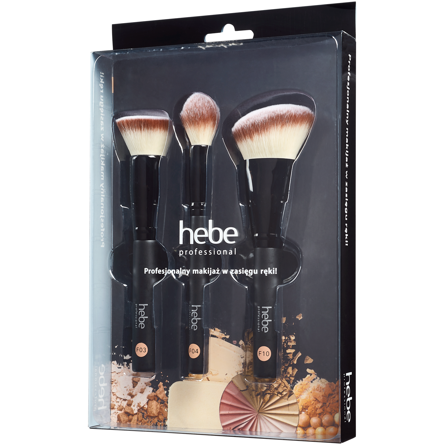 Hebe Professional набор: кисти для макияжа, 3 шт. runail professional кисти для макияжа 12 шт