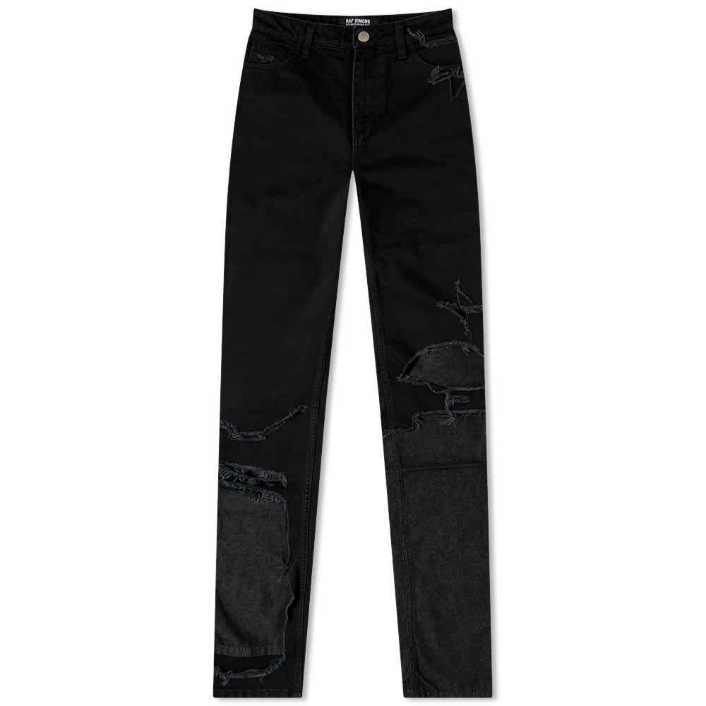 Джинсы Raf Simons Destroyed Double Denim Jeans – заказать по доступной цене  из-за рубежа в «CDEK.Shopping»