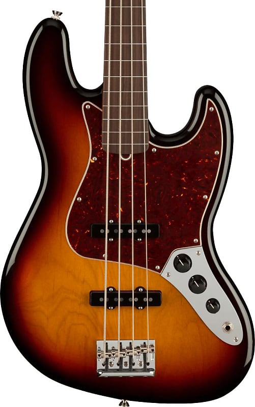 Fender American Professional II Jazz Bass Fretless - 3 цвета Sunburst с палисандровой накладкой 0194000700 - фото