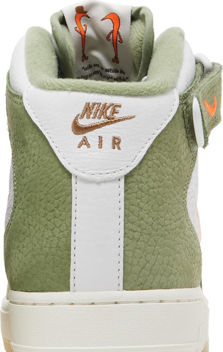 Nike Air Force 1 Mid QS Olive Green Total Orange CDEK.Shopping