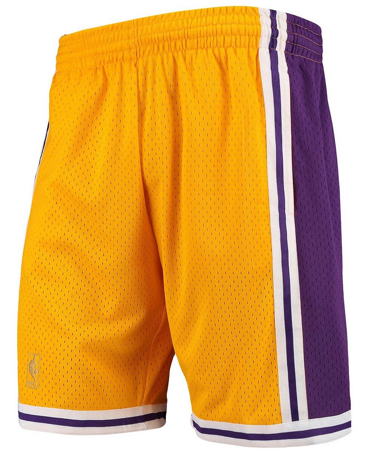 

Мужские золотистые шорты los angeles lakers hardwood classics team swingman Mitchell & Ness, мульти