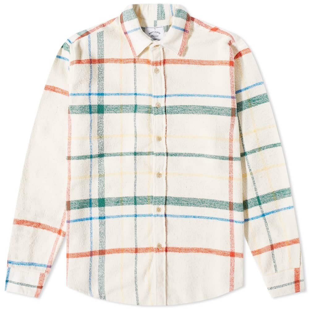 

Overshirt Misaligned Check Portuguese Flannel, Белый