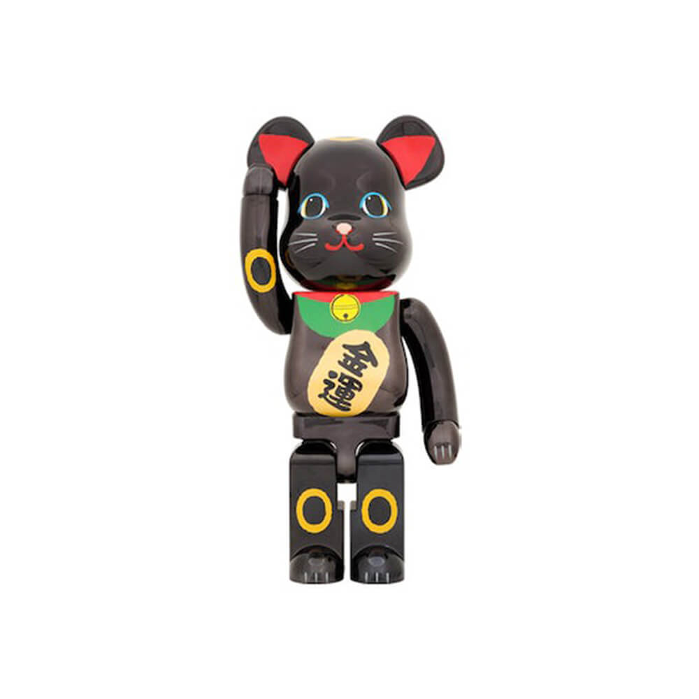 фигура bearbrick medicom toy blindbox series 45 1 pc Фигурка Bearbrick Maneki Neko Gold Luck 1000%, черный